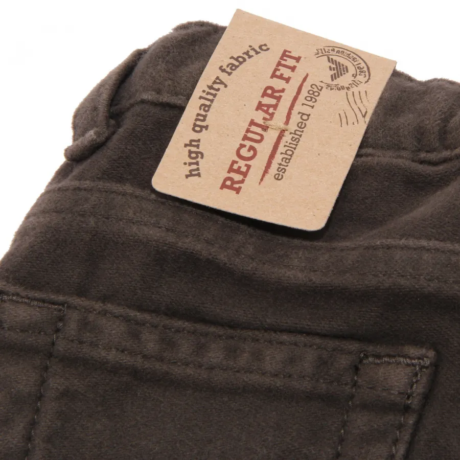 8195U pantalone bimbo ARMANI JUNIOR fustagno brown marrone pant kid boy