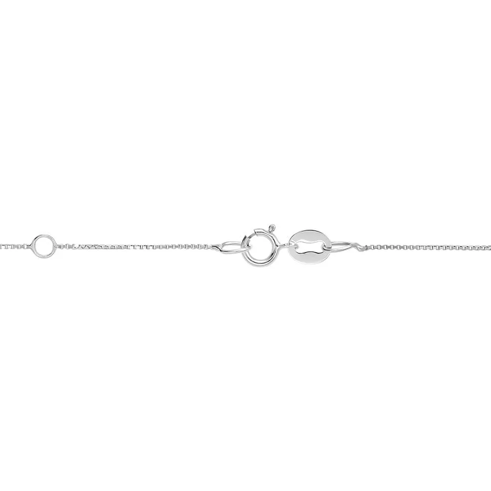 Collana Christelle Oro Bianco 375/1000 Cristallo Bianco 40 + 2 cm 1412252
