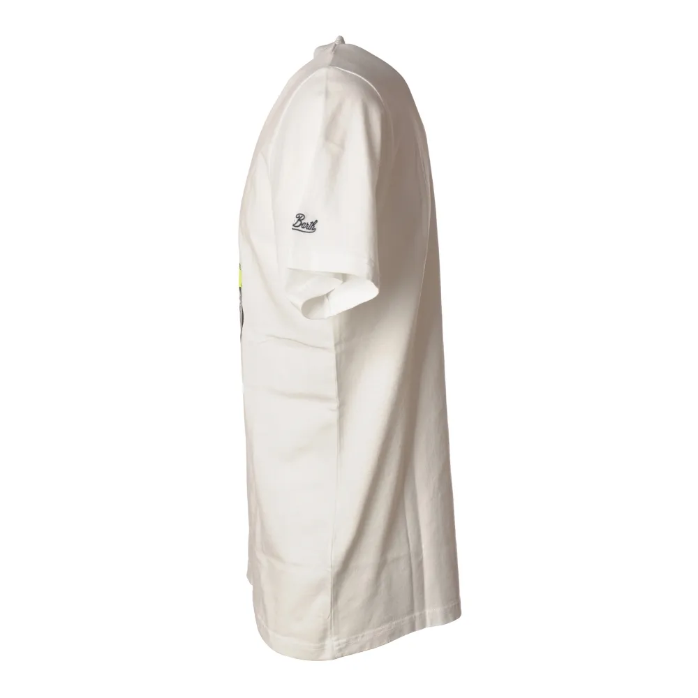 MC2 Saint Barth - T-Shirt Man Vespa Outline 01N - Bianco - Luxury Exclusive Collection