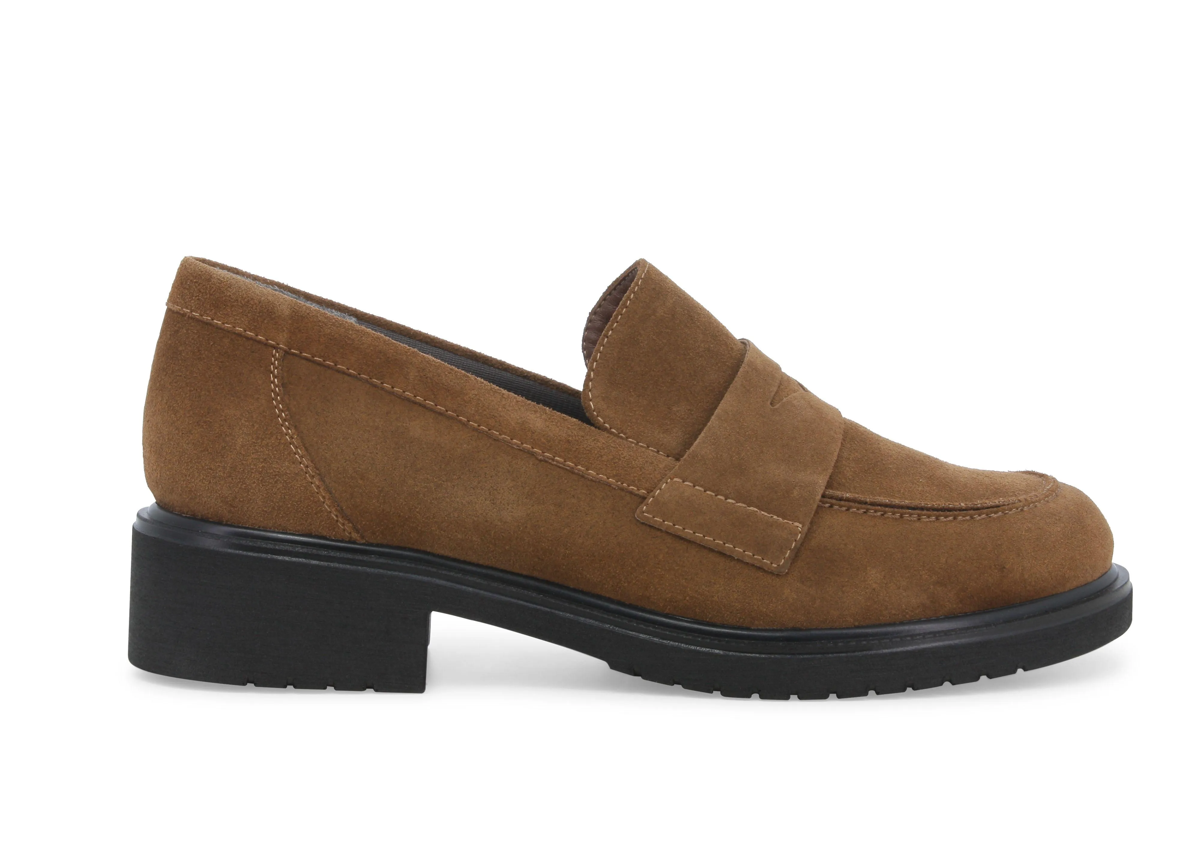 Melluso Mocassino donna in camoscio sigaro r35512w