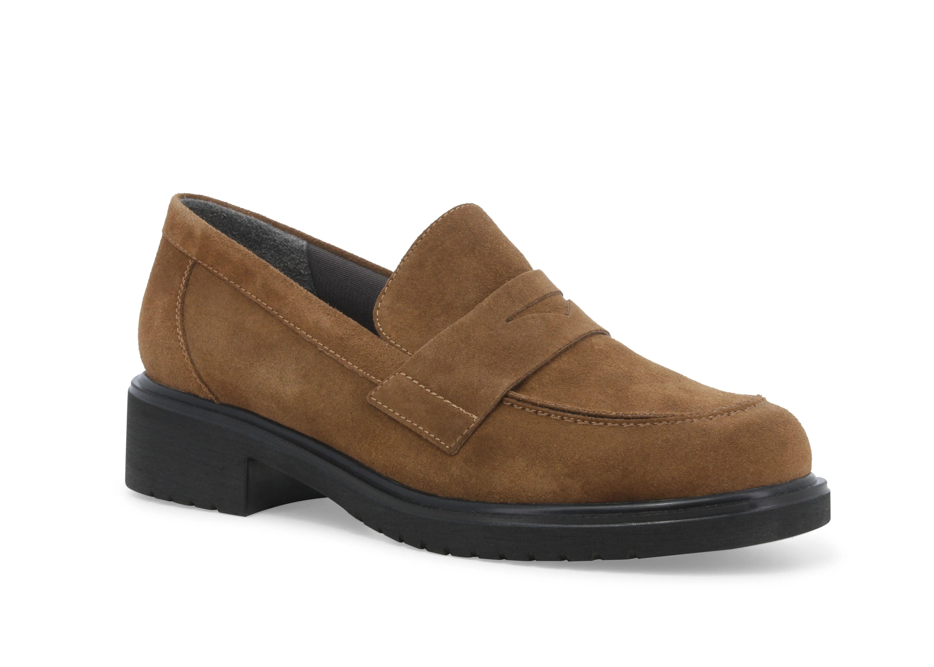 Melluso Mocassino donna in camoscio sigaro r35512w