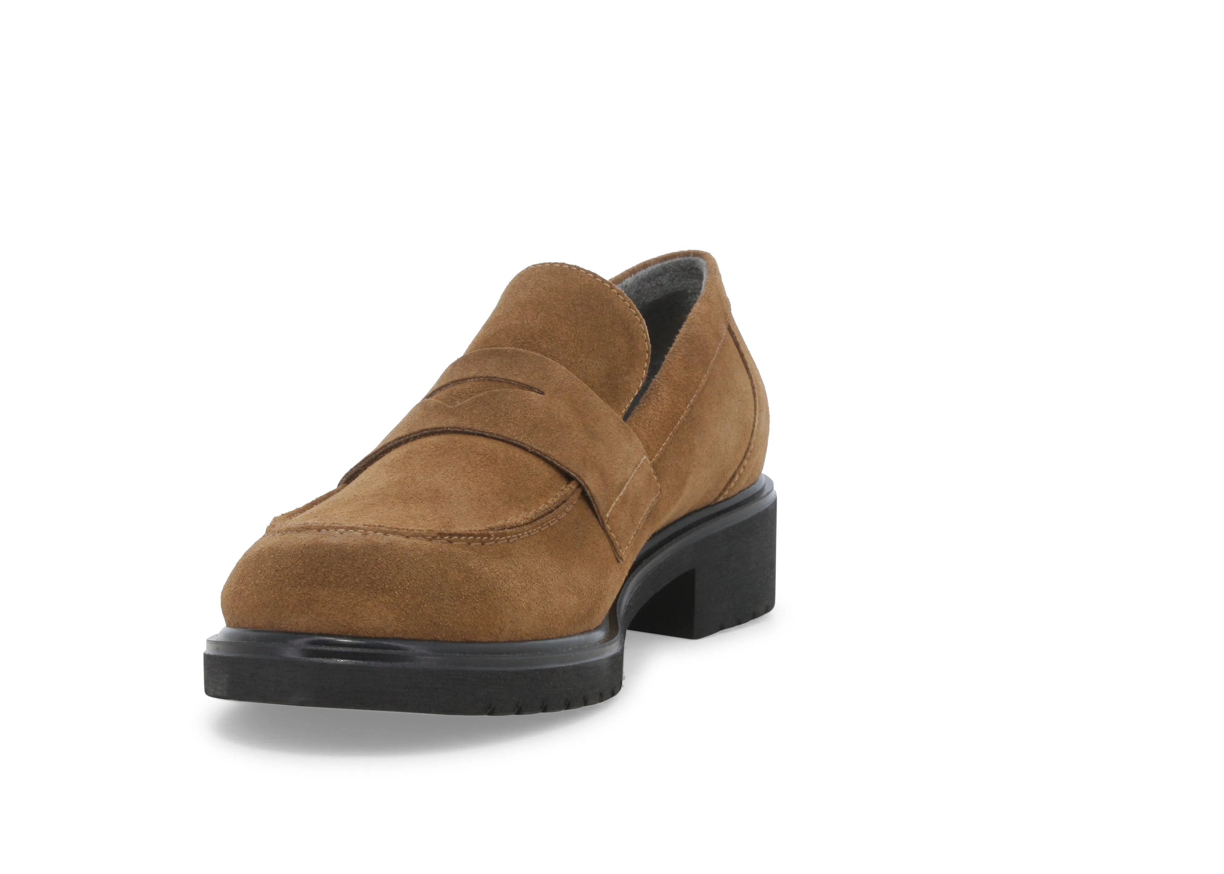 Melluso Mocassino donna in camoscio sigaro r35512w
